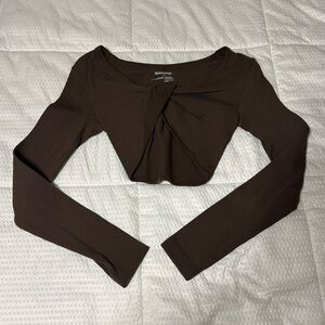 Brown crop top